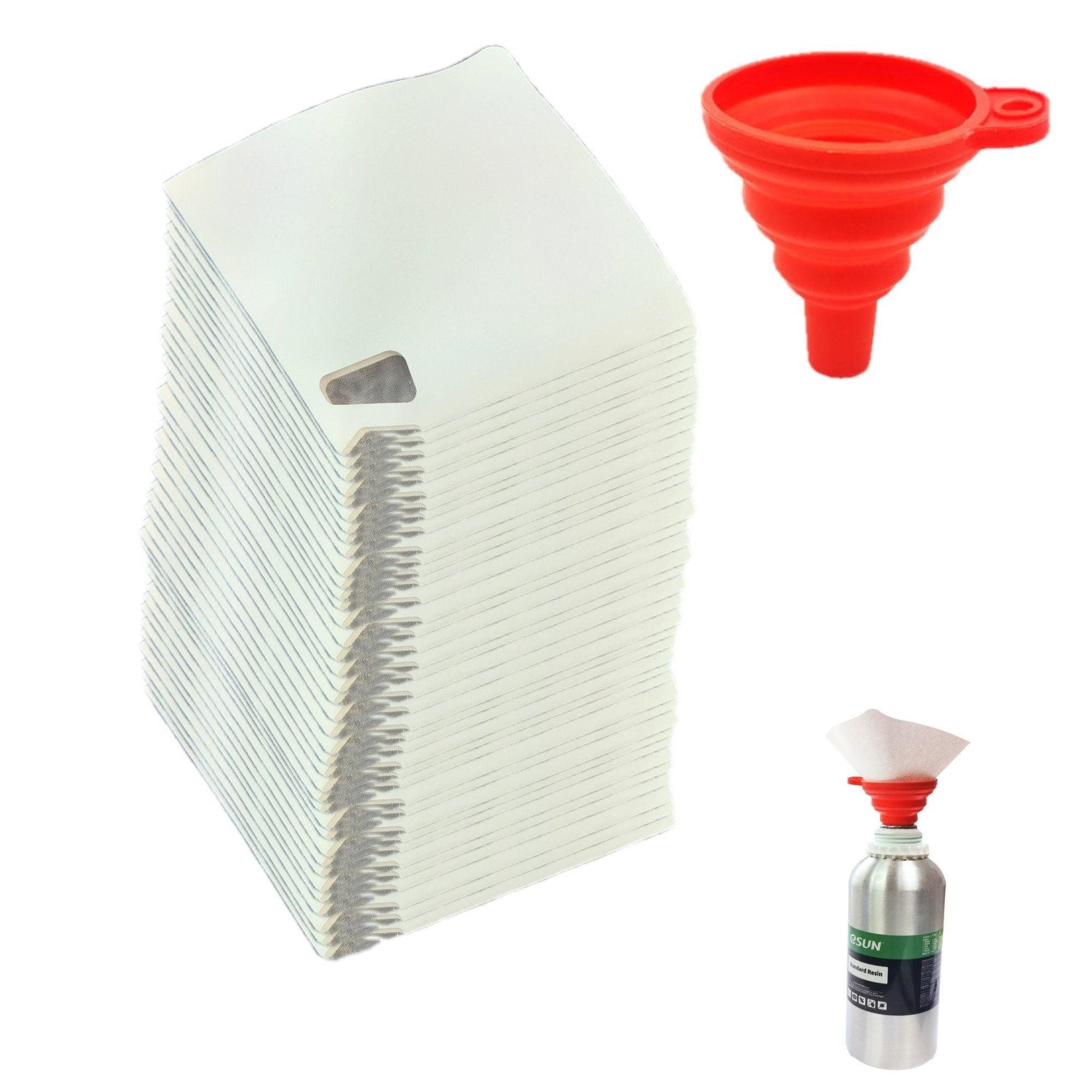 3D Printer Resin Filter * 200 Disposable with Cone Silicone Resin Funnel(Large) Resin Strainer kit for uncured Resin Recycling Antinsky 3d AU stock free shipping