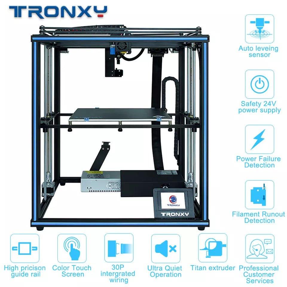 TRONXY X5SA PRO FDM 3d printer Guide rail version 330*330*400mm Dual Z axis printers machines Ultra-quiet driver TITAN 3d printer