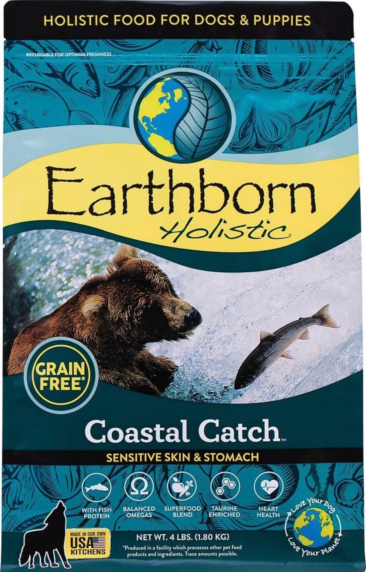 Earthborn Coastal Catch Dry Dog Food 4 Pound