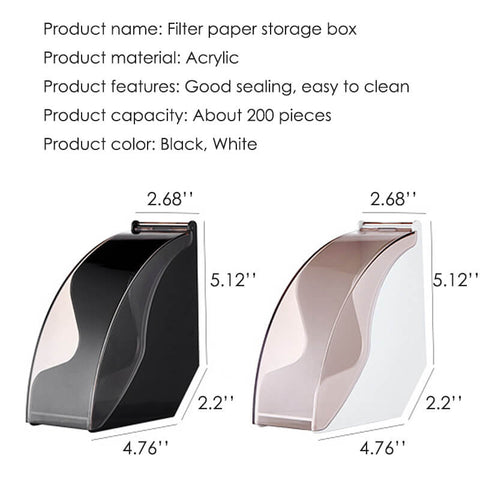 Filter paper storage box