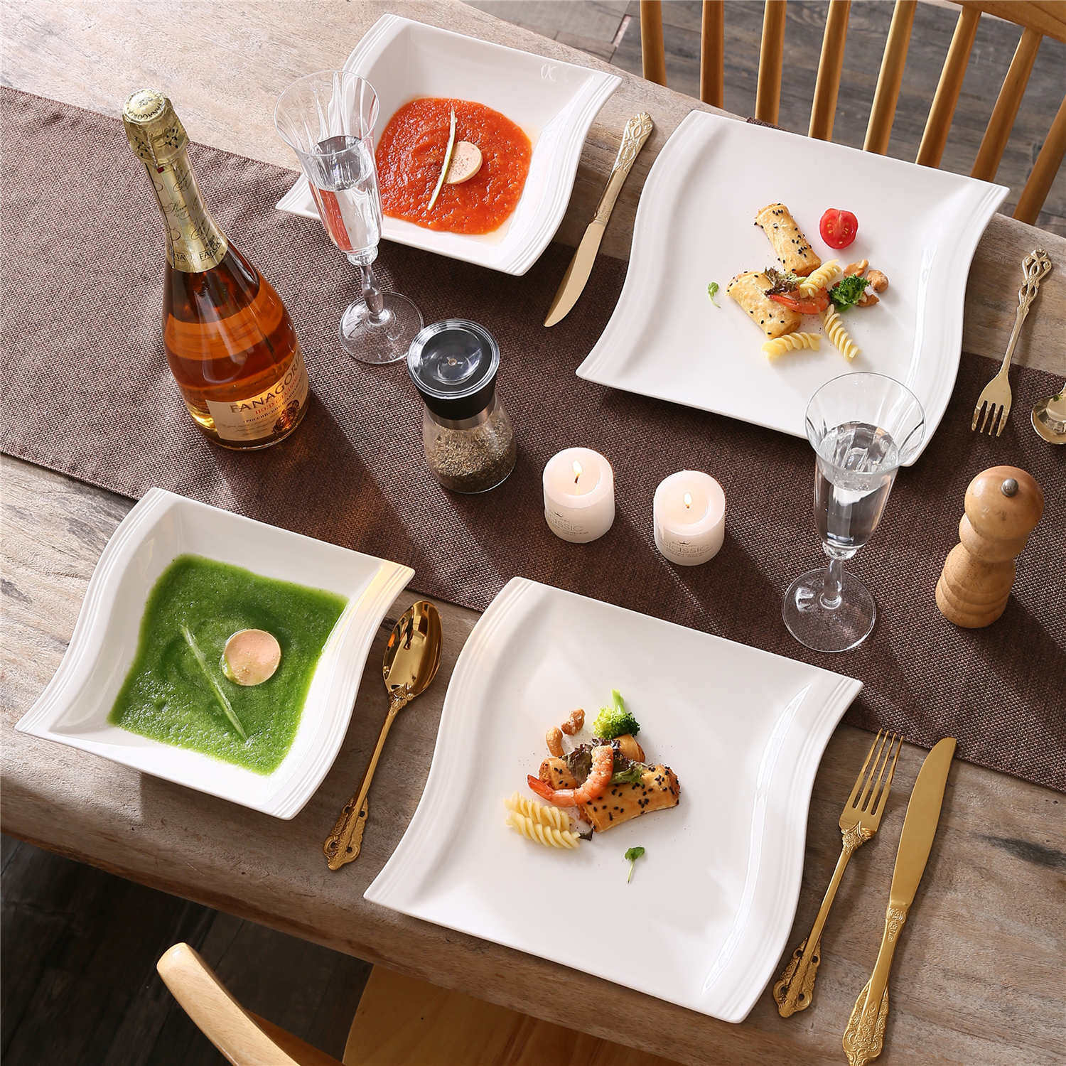 Flora 12 Piece Dinnerware Set