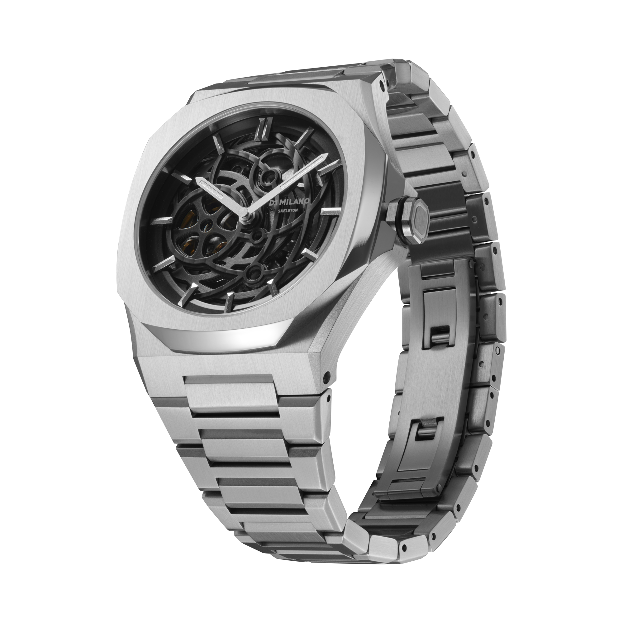 D1 Milano Silver Skeleton Automatic Watch SKBJ10