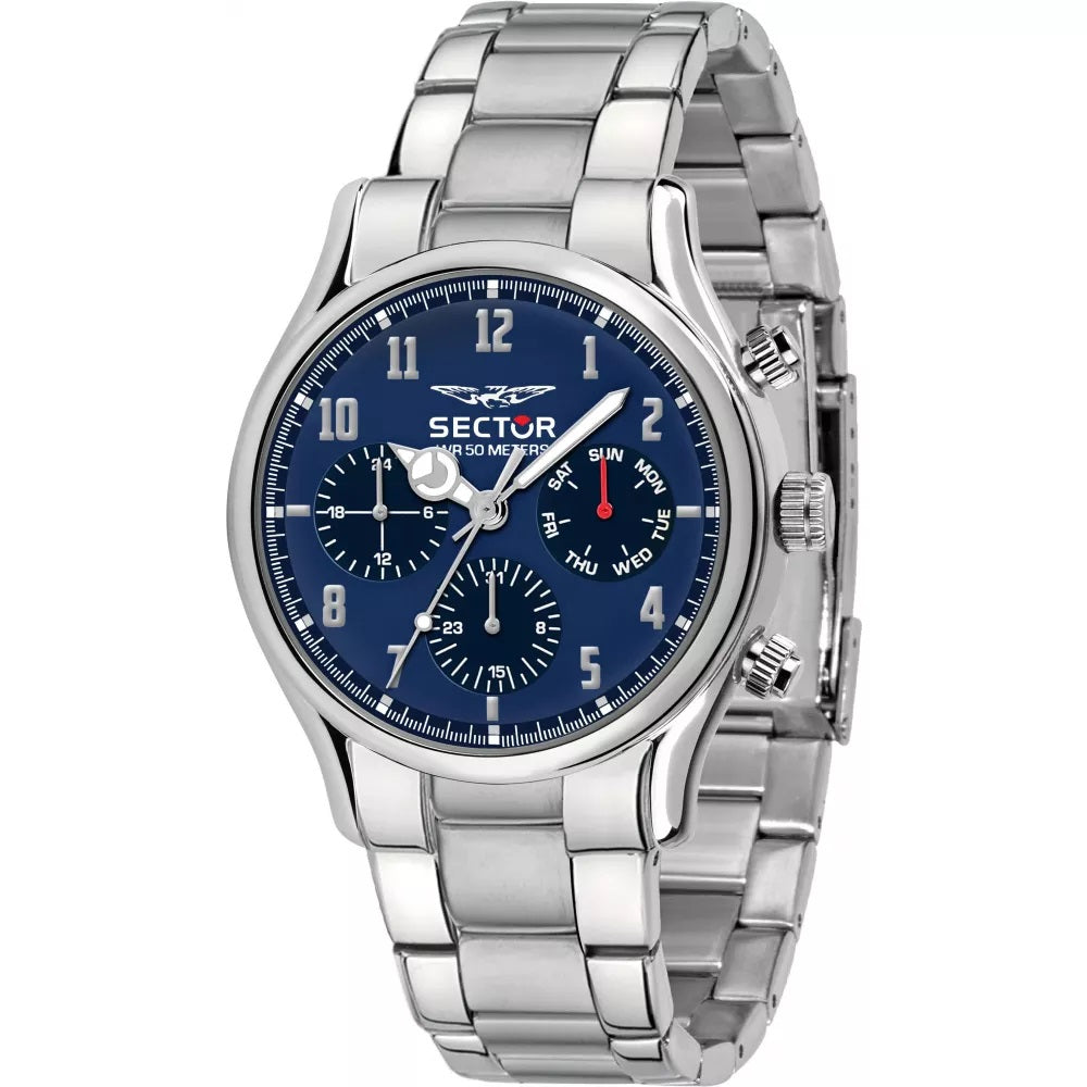 Sector 660 Multifunction Blue Dial Silver Chronograph R3253517007
