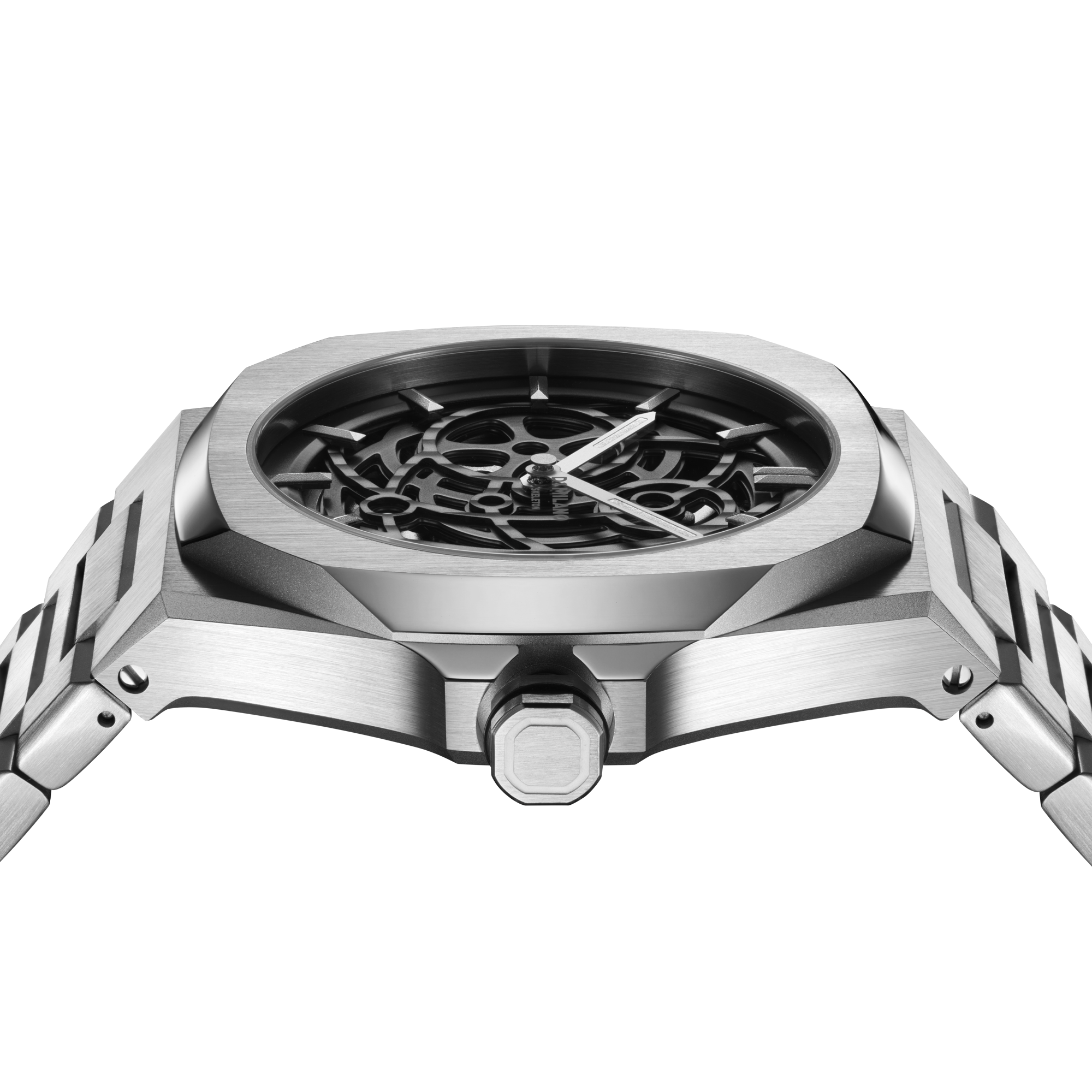 D1 Milano Silver Skeleton Automatic Watch SKBJ10