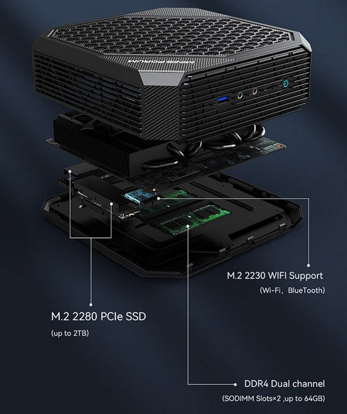 Minisforum HX77G is a new gaming Mini-PC with Radeon RX 6600M GPU and Ryzen  7 7735H CPU, costs $639 