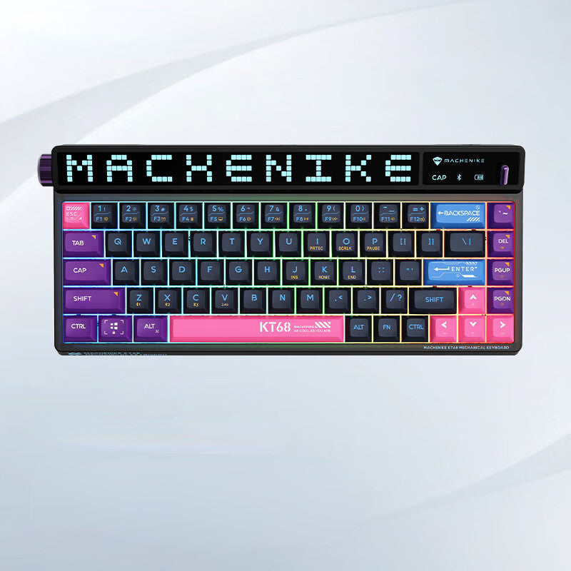 Machenike KT68 Wireless mechanical keyboard with LED Smart Screen Three-mode Connection