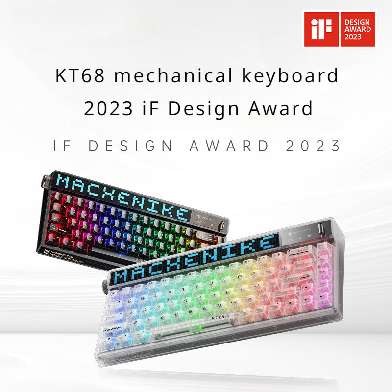 Machenike KT68 Wireless mechanical keyboard with LED Smart Screen Three-mode Connection