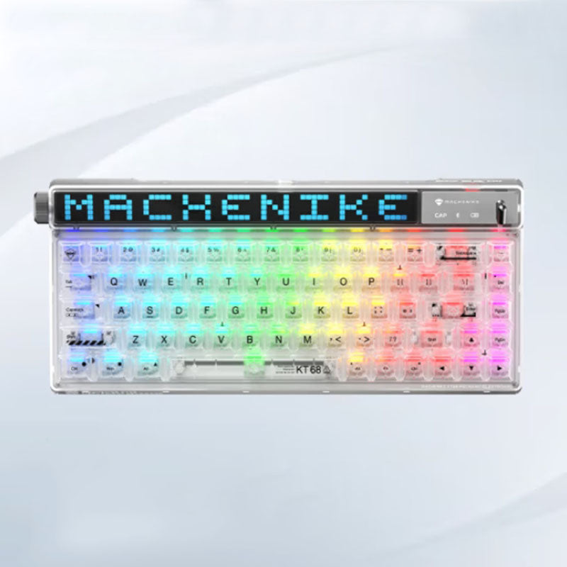 Machenike KT68 Wireless mechanical keyboard with LED Smart Screen Three-mode Connection