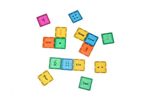 magnet building tiles with numbers on it