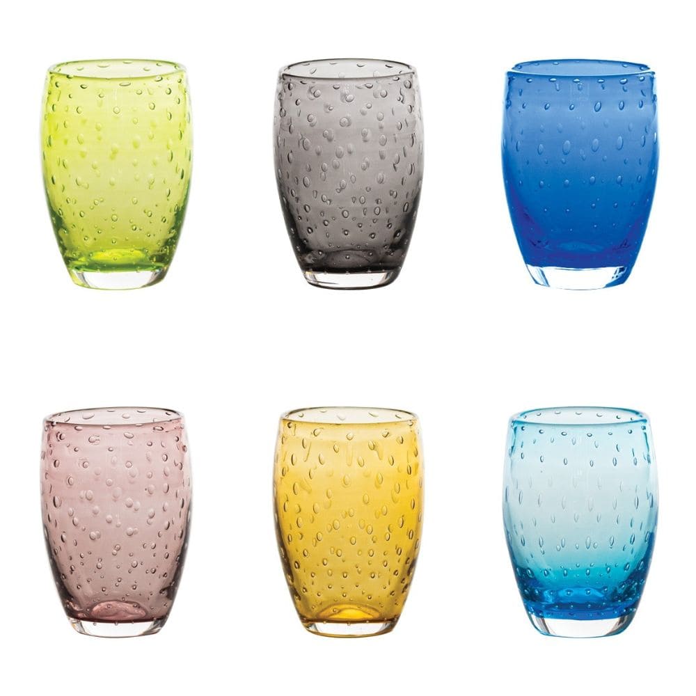 Zafferano Bolicante set 6 tumblers assorted colors