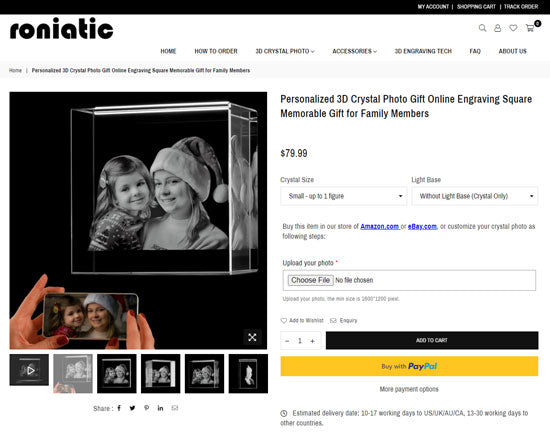 3d crystal photo gift online