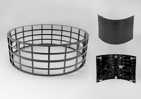 Round LED Display cabinet structure