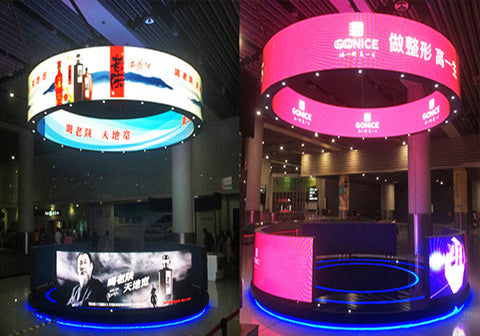 Application of round led display shape