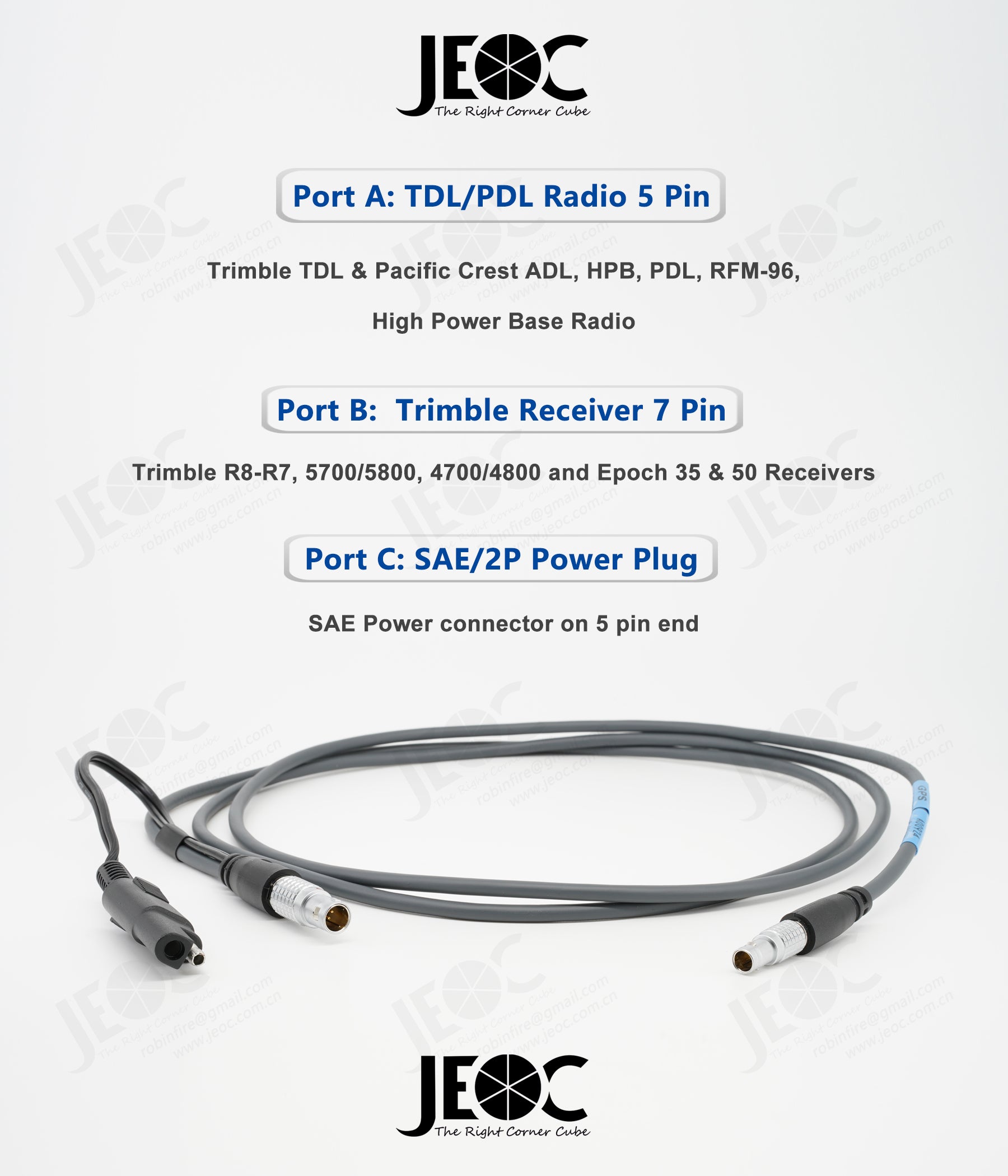 A 66656 00m Cable Trimble R7 4700 5700 Receiver to TDL Pacific