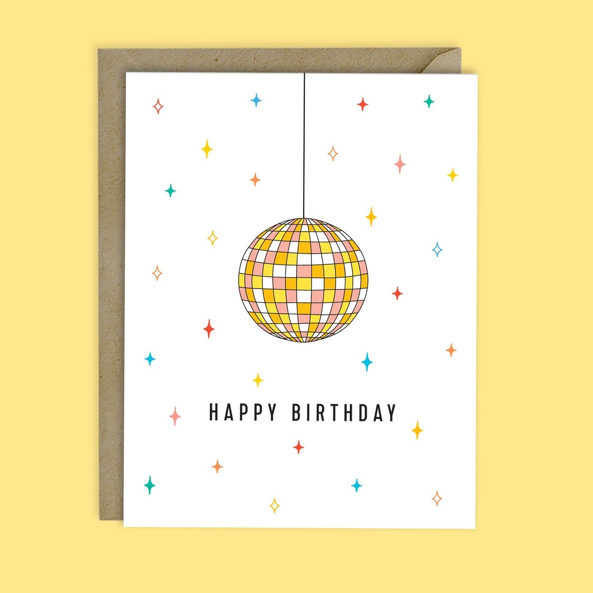 Disco Ball Happy Birthday Card
