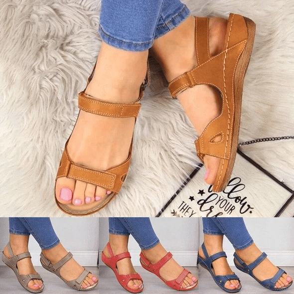 Premium Summer Walking Casual Women Shoes With Faux Leather Arch-Support Design