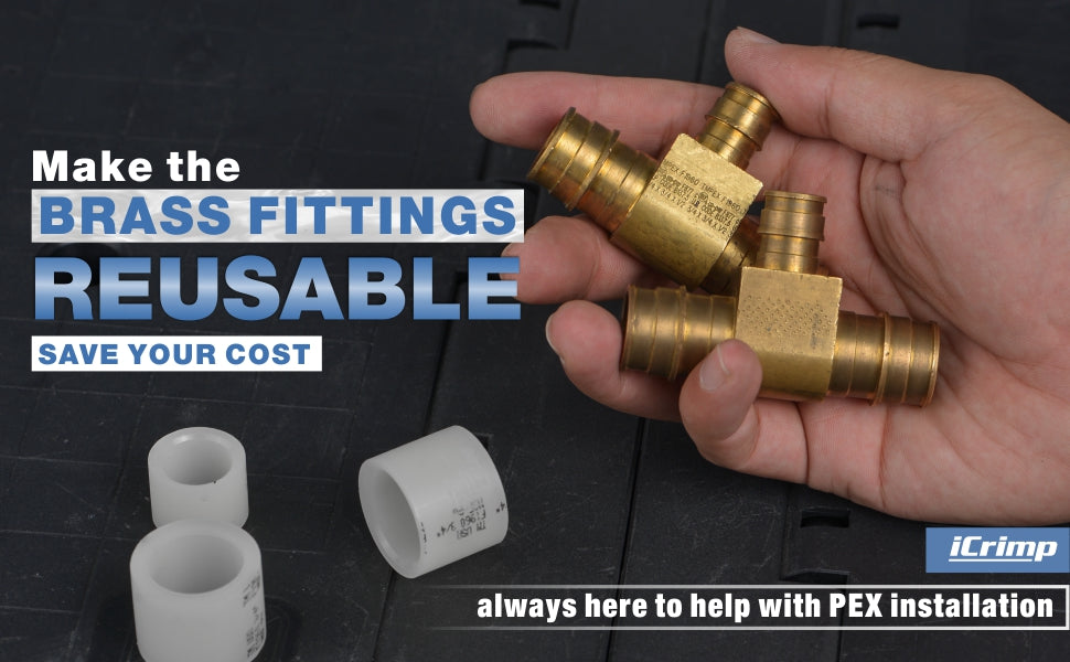 Topaipe 1/2" PEX-A Expansion Rings – F1960 Fittings, 50-Pack For PEX-A Tubing Plumbing Systems