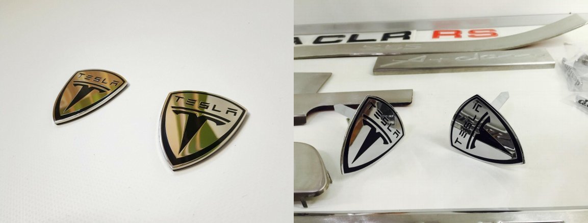 Tesla Seat Emblem Logo Badge 2pcs set!