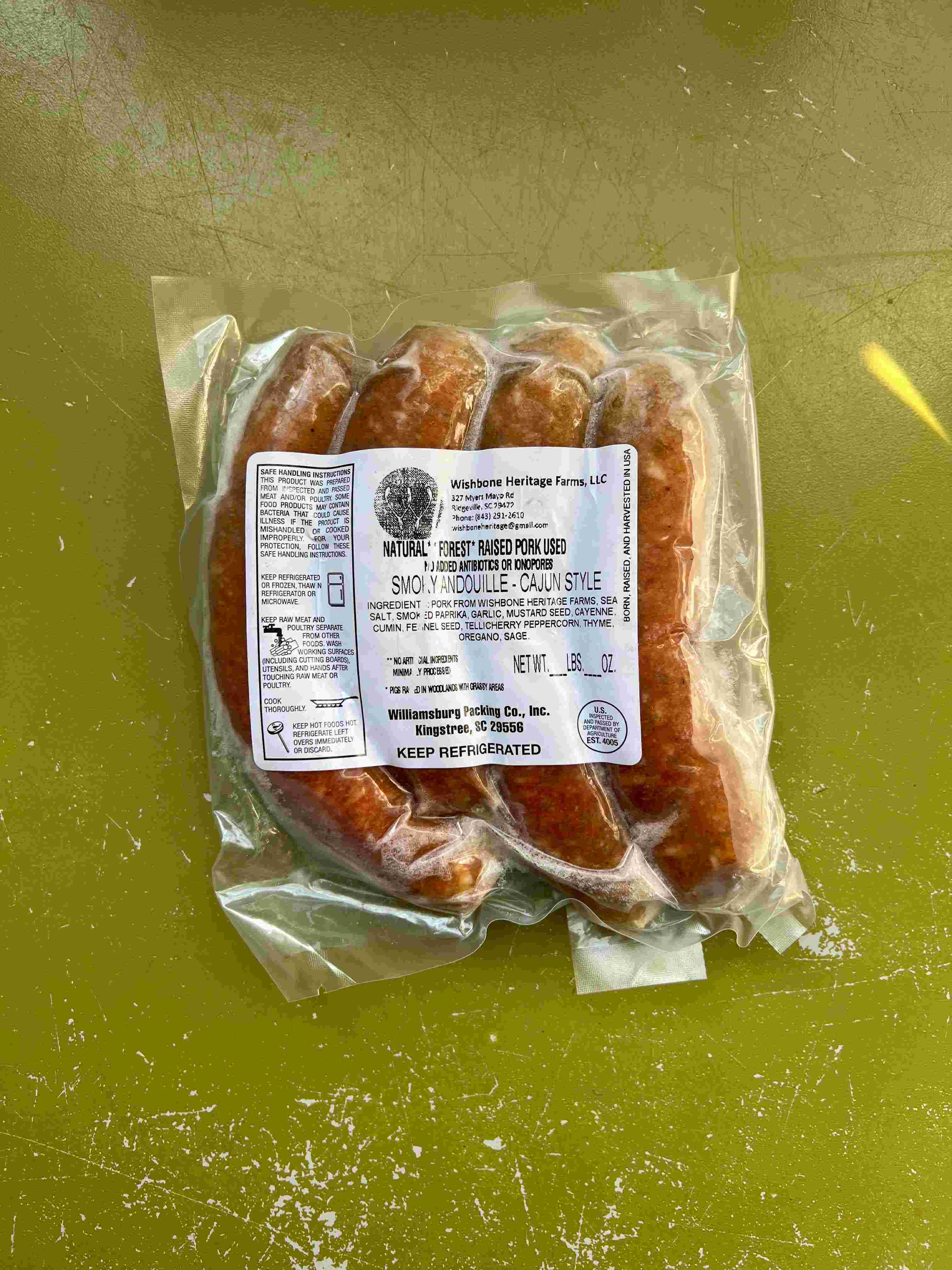 Pork Sausage FROZEN [1lb], Wishbone Heritage