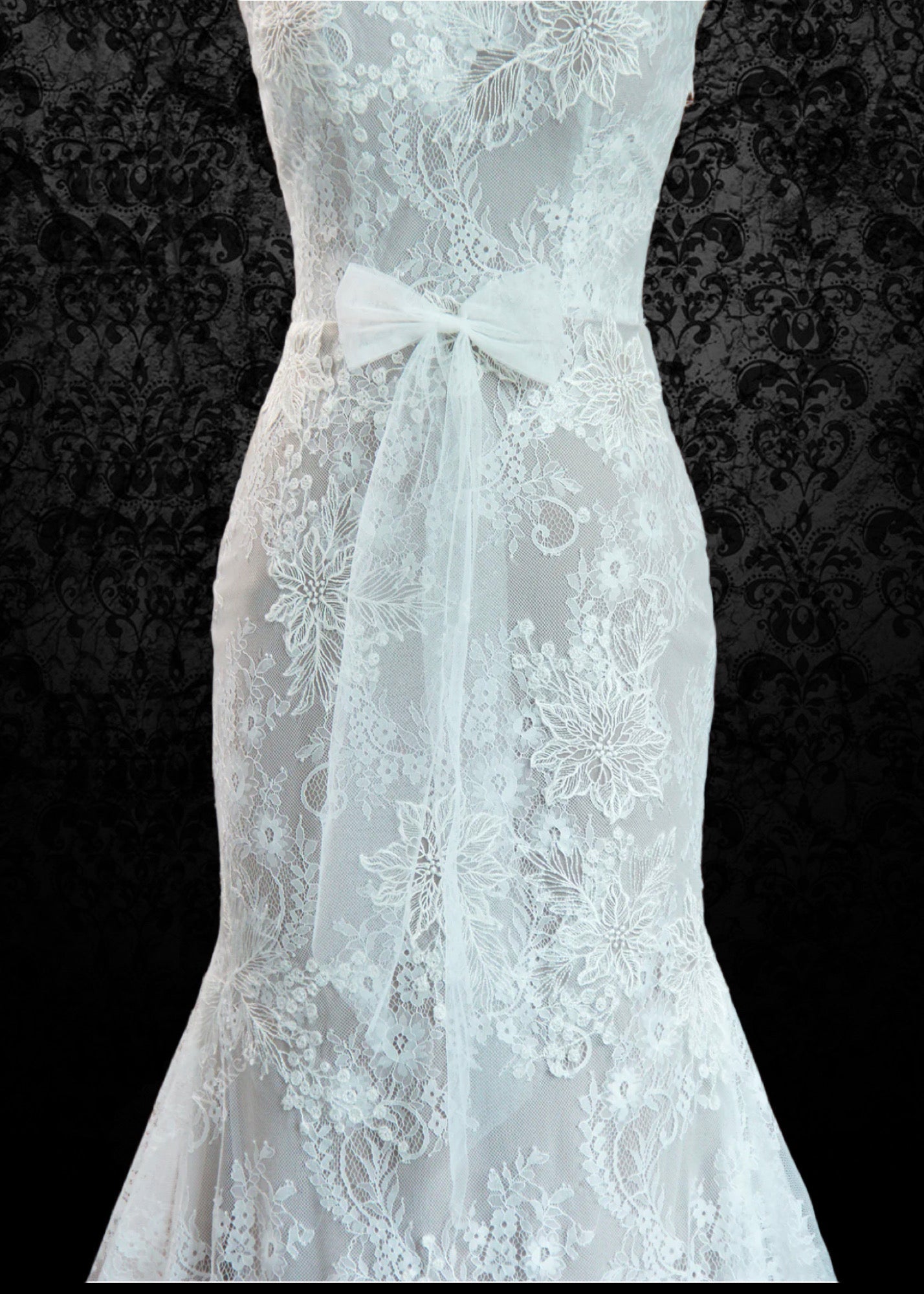 Boho Mermaid Chapel Train Floral Lace Embroidery Spaghetti Straps Wedding Dress Plus Size