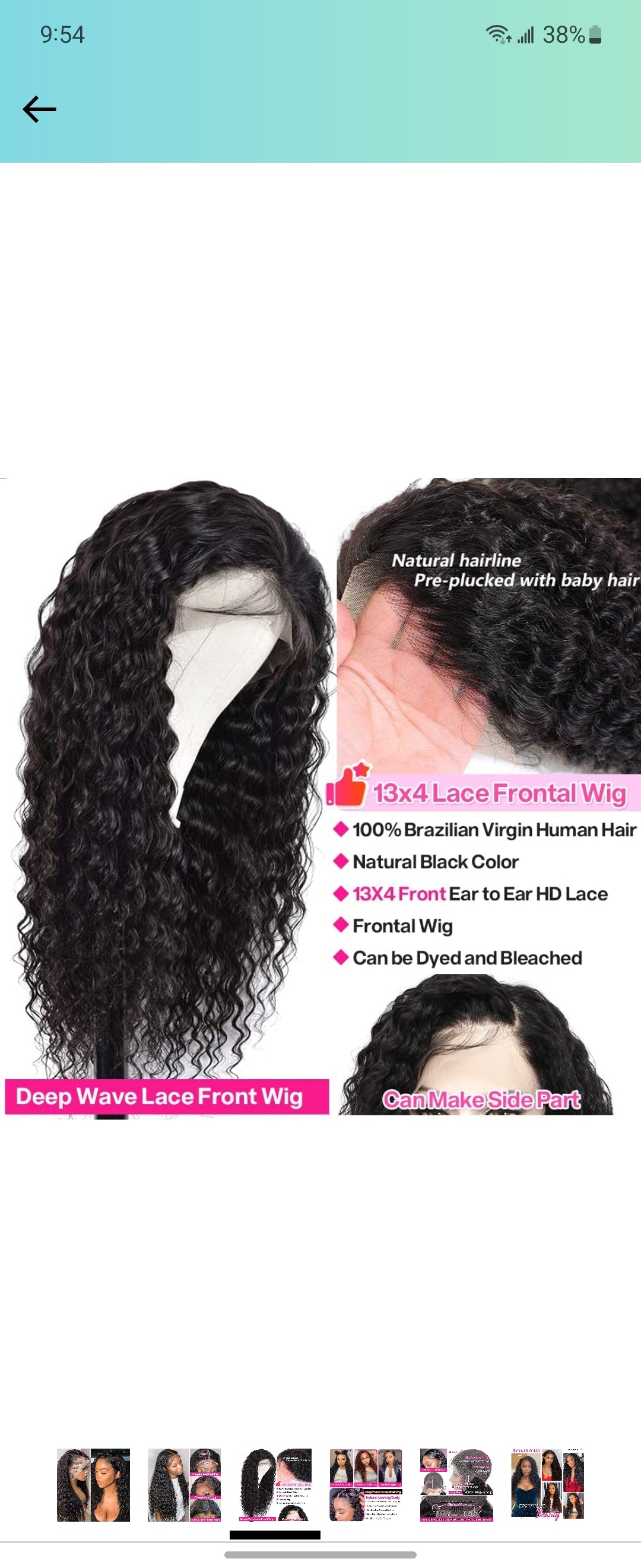 Deep Wave Lace front wig