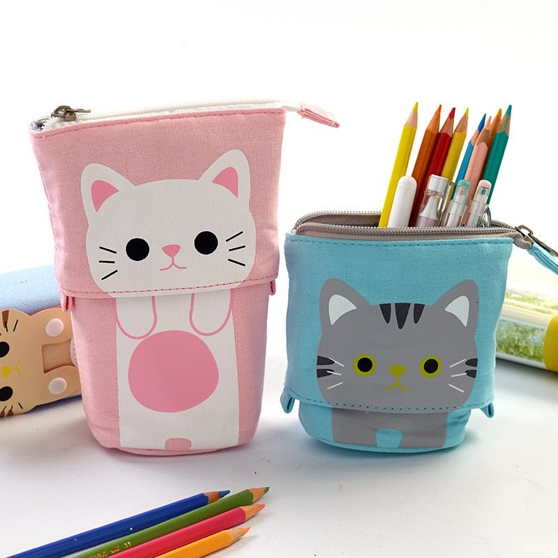 Adorable Cat Themed Slide Down Pencil Case