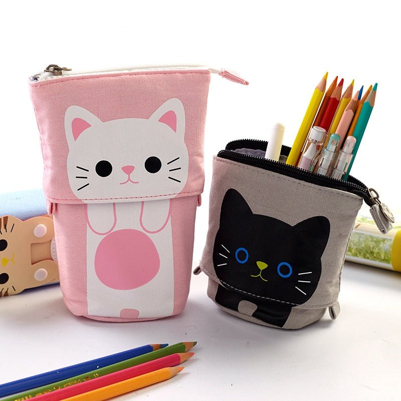 Adorable Cat Themed Slide Down Pencil Case