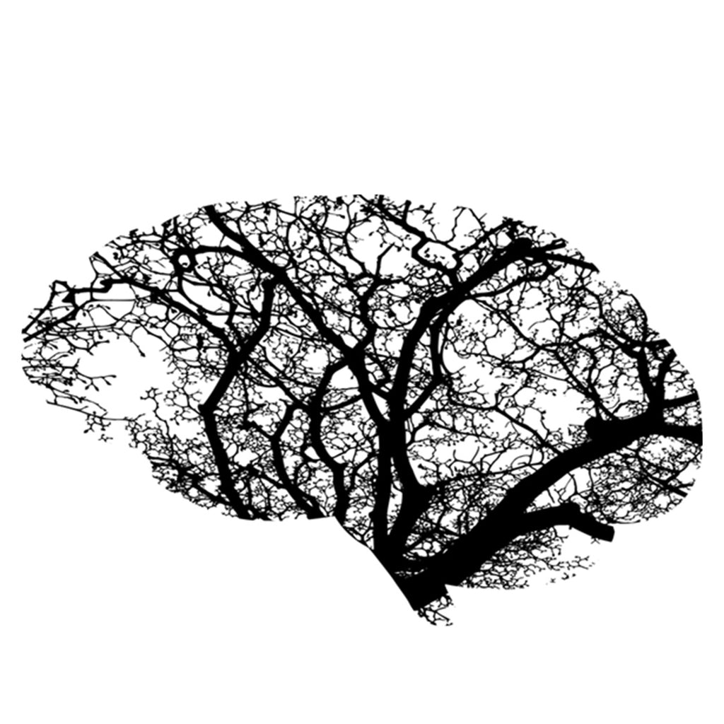 Tree painting in brain shape