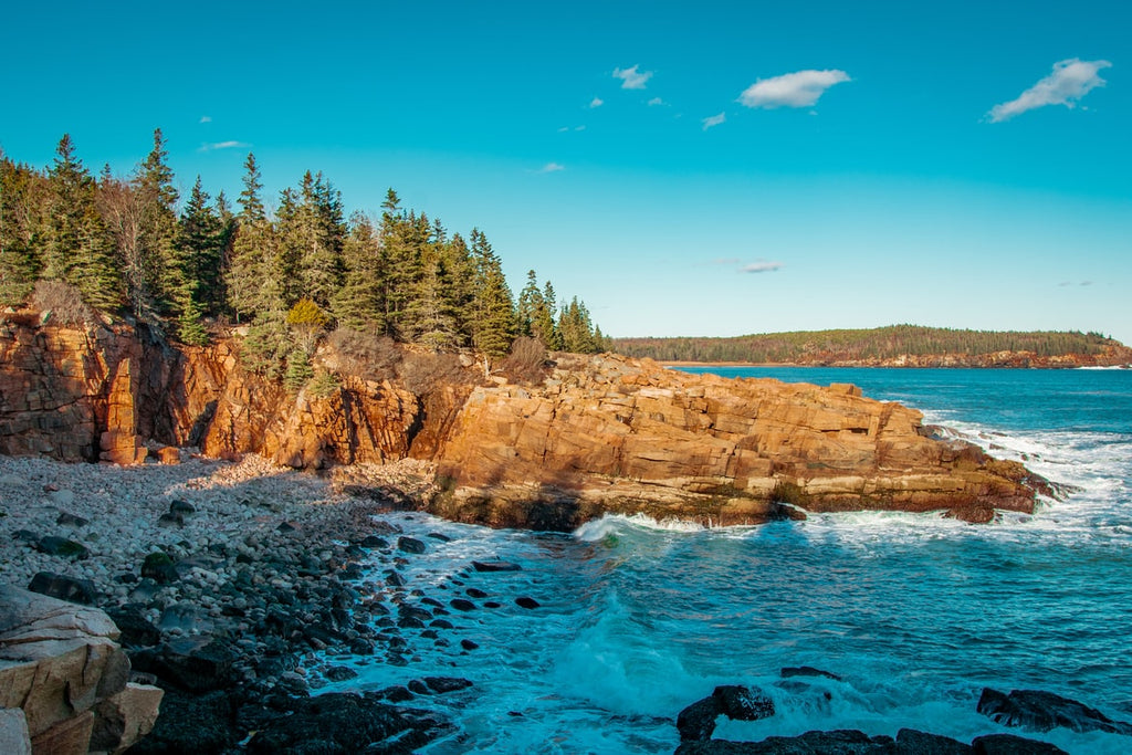 Camping in Acadia National Park with portable power station