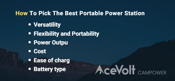 How To Pick The Best Portable Power Station - AceVolt 700 Campower