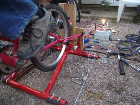 Pedal Generator for camping to get electricity