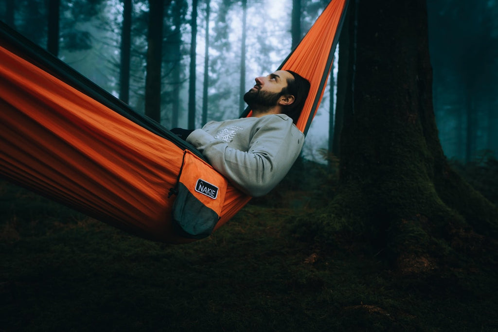 hammock in tent 