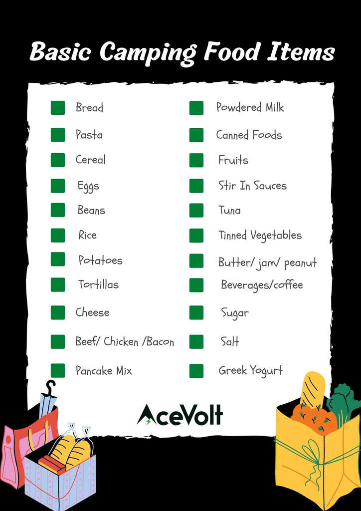 Camping Food Checklist What To Bring When Camping