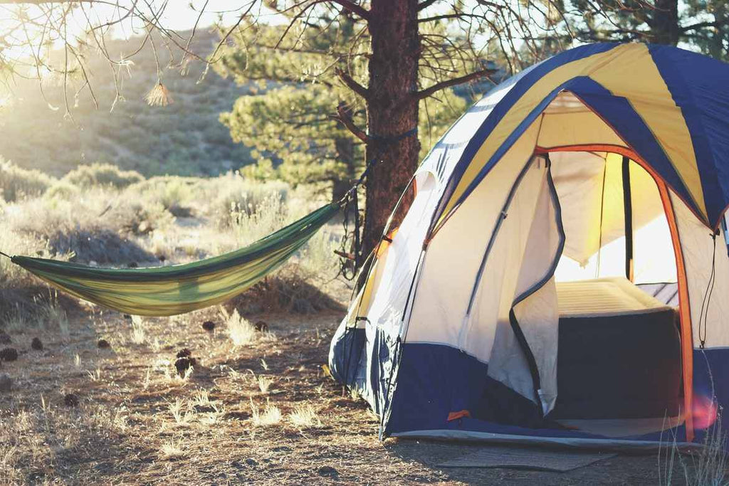 best camping tent with acevolt portable power station