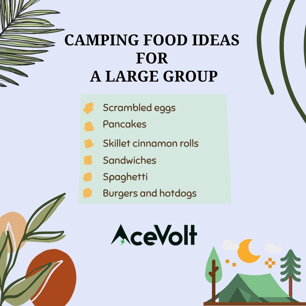 camping food ideas for a large group