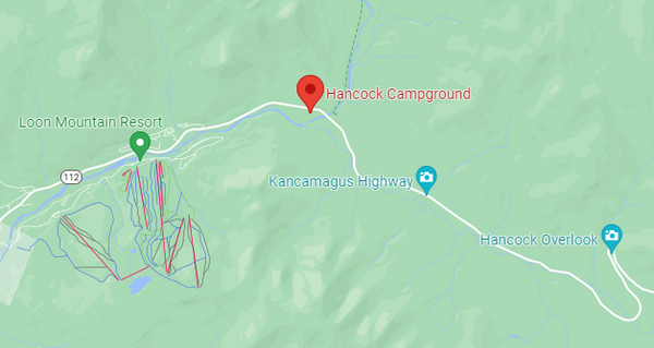 RV camping in Hancock camground google map address