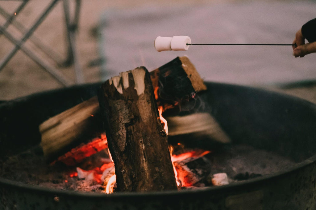 marshmallow over a campfire