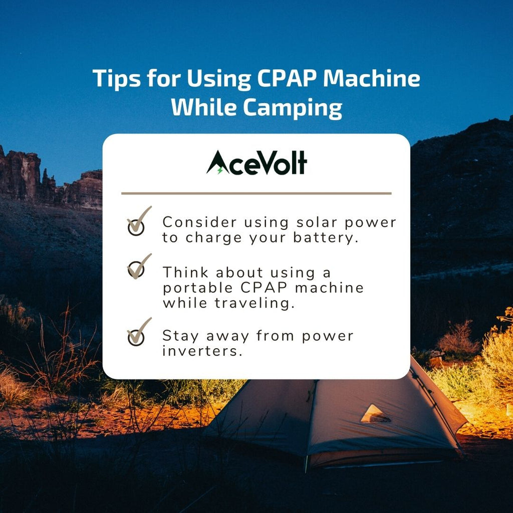 tips for using cpap while camping