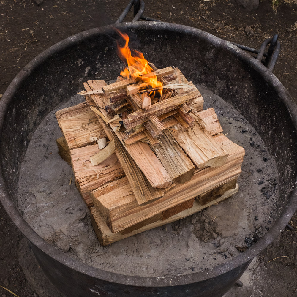 how to build a upside-down pyramid fire