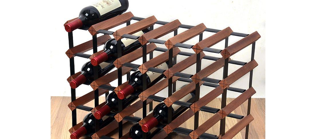 wooden wine rack