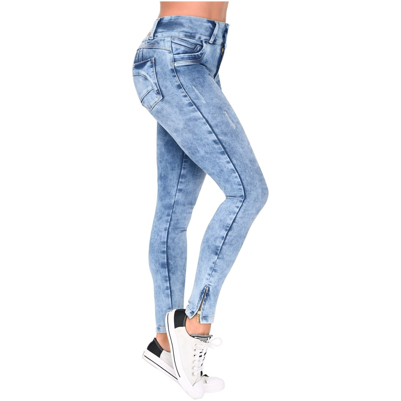 Push-Up Jeans Pre-Washed Style