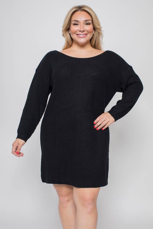 Boatneck Sweater Dress