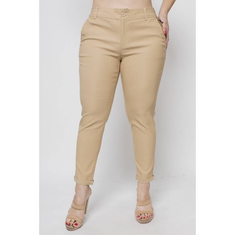 Khaki Skinny Trousers