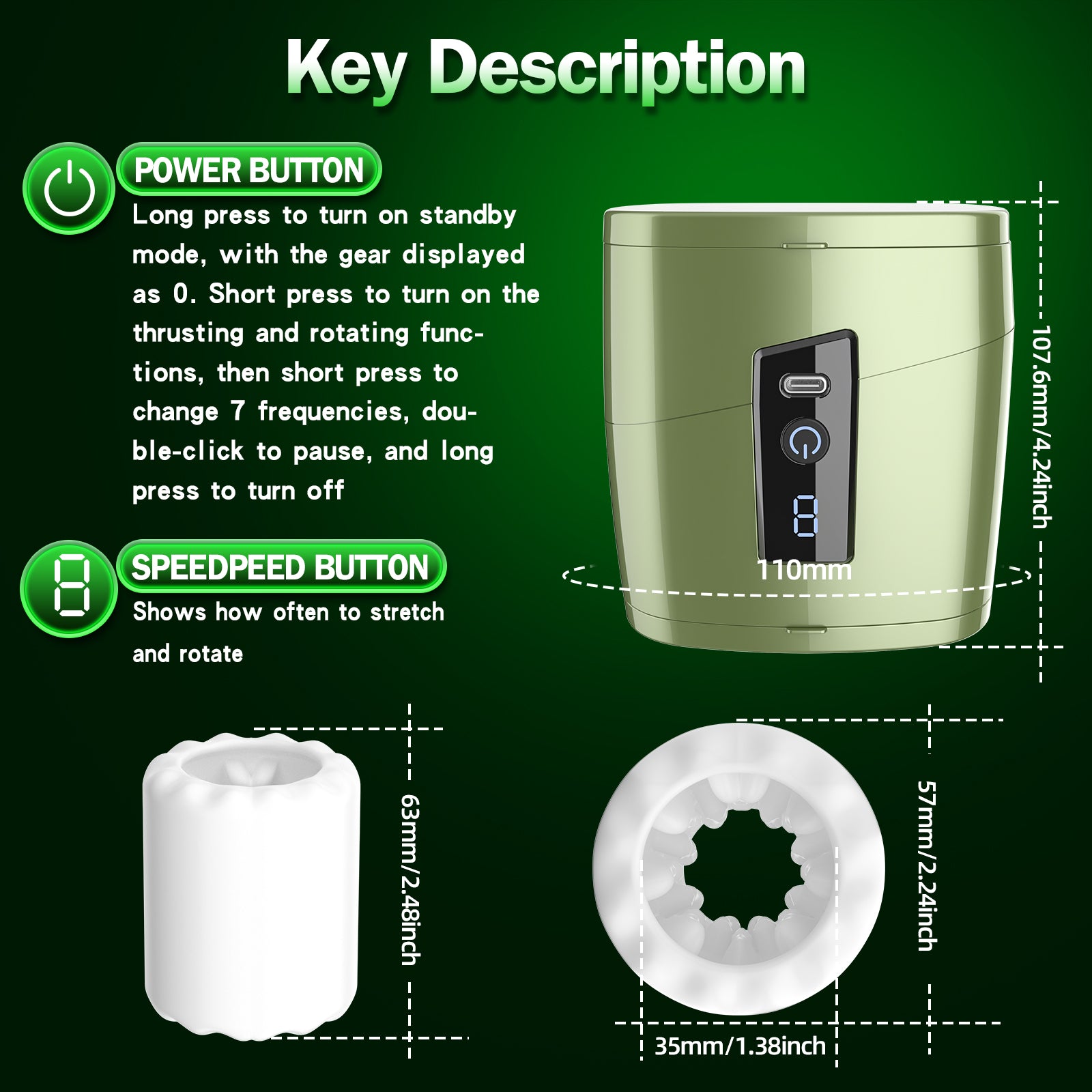 Aierle Masturbation cup Erectile Stem Powerful thrusting and Rotating for man5