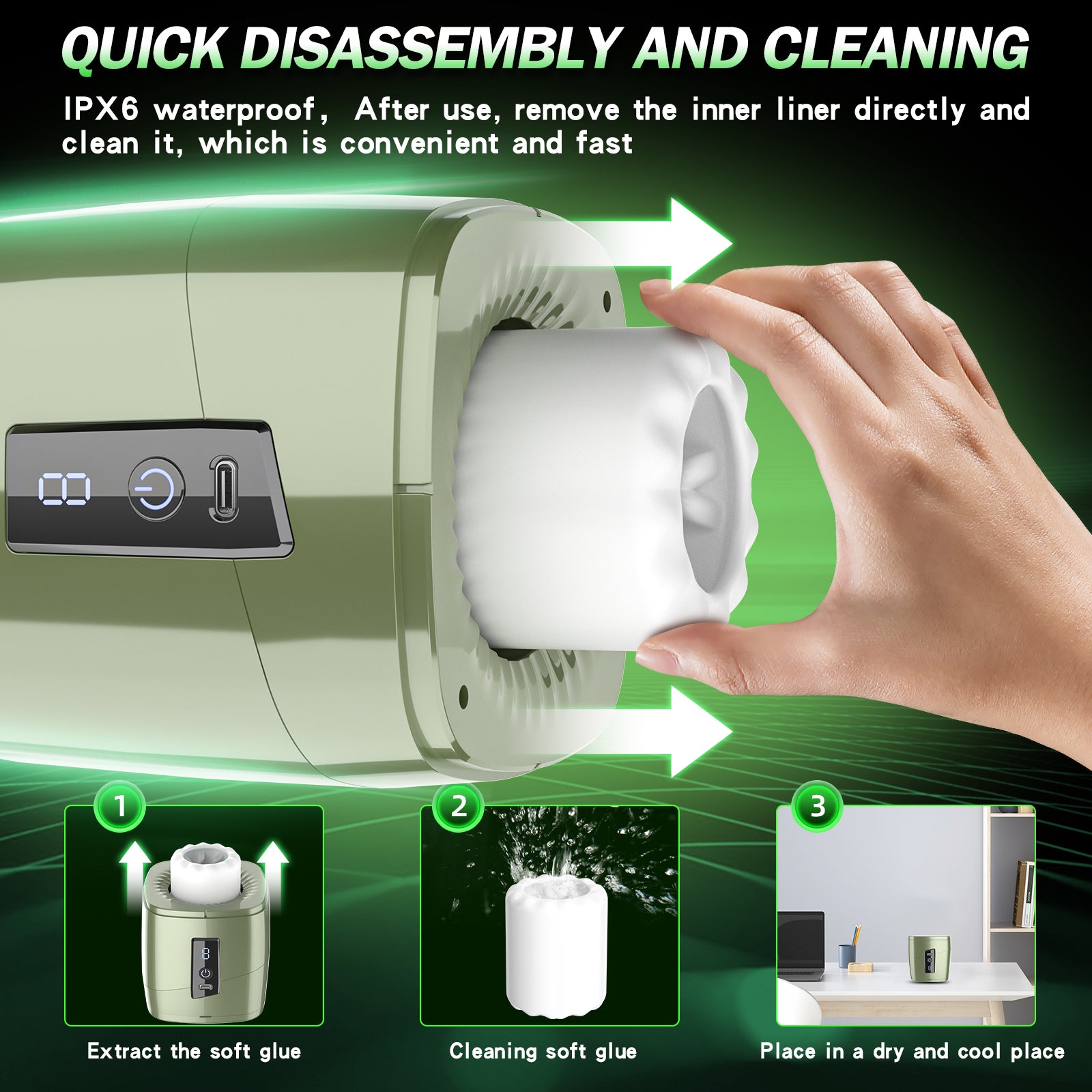 Aierle Masturbation cup Erectile Stem Powerful thrusting and Rotating for man6