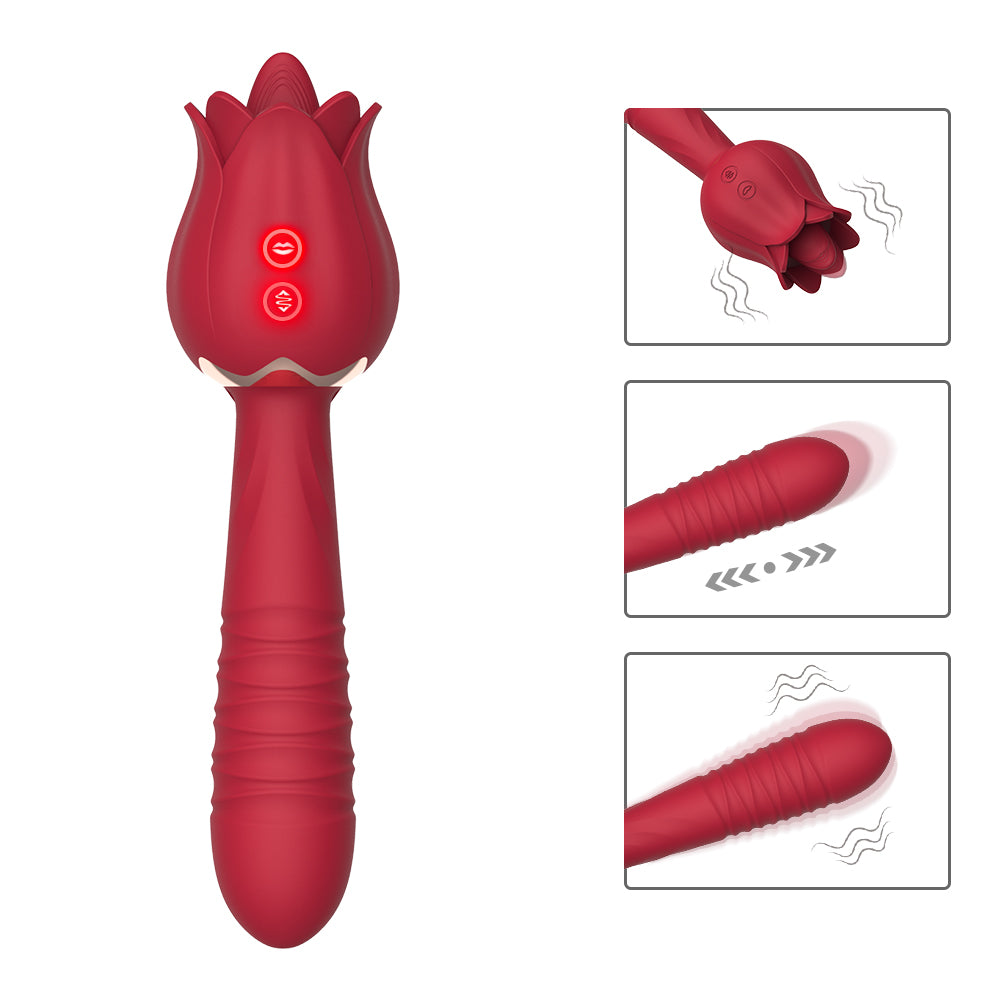 HGOD III Tongue licking telescopic vibrator G point sex massager (2)