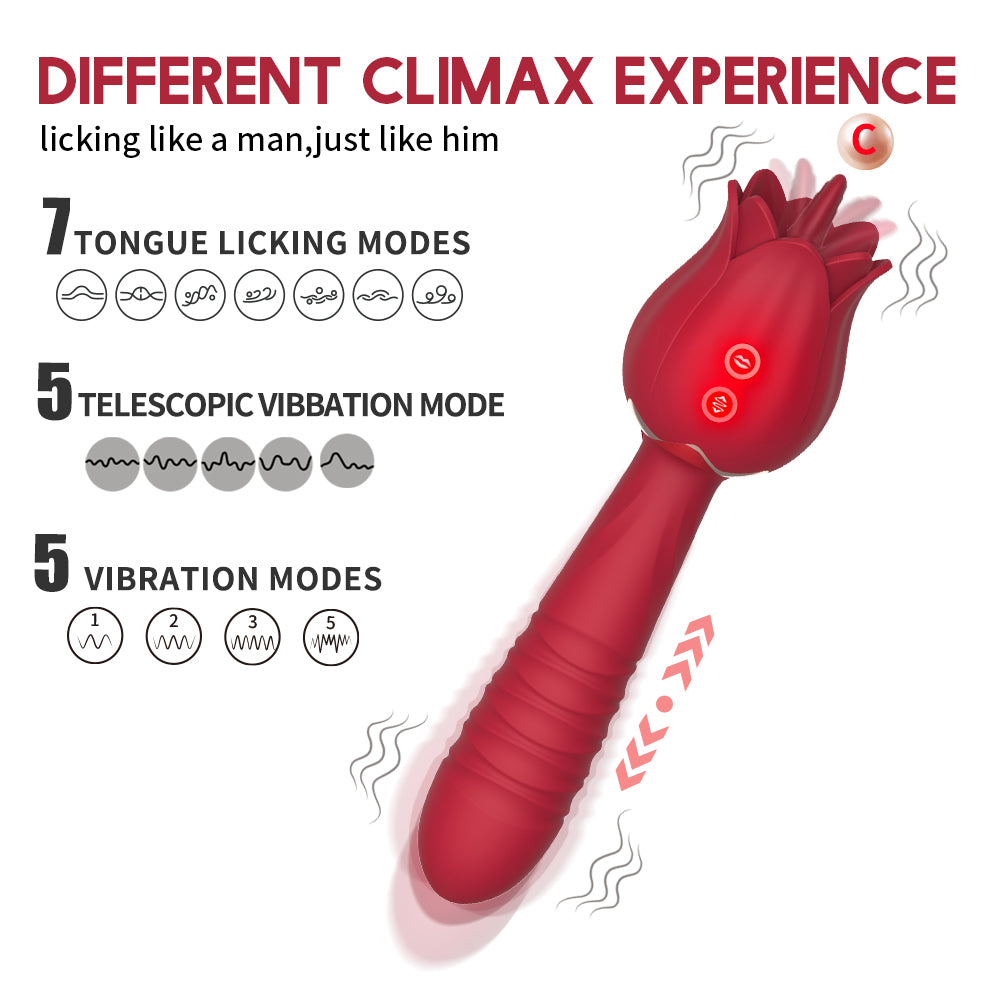 HGOD III Tongue licking telescopic vibrator G point sex massager (4)