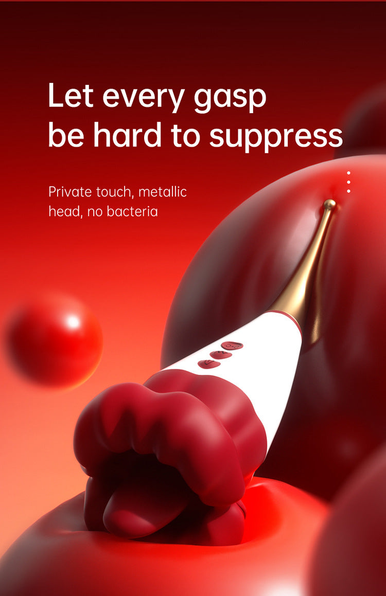 Kiss from a Rose Pro Red Lips 2 generation vibrate tongue lick sway female sex toy12