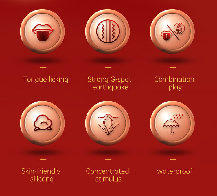 Kiss from a Rose Pro Red Lips 2 generation vibrate tongue lick sway female sex toy2