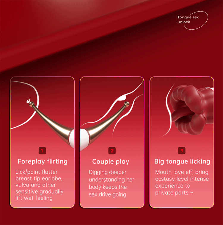 Kiss from a Rose Pro Red Lips 2 generation vibrate tongue lick sway female sex toy21